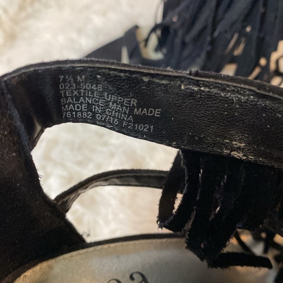 a.n.a black fringed heels - Picture 3 of 7